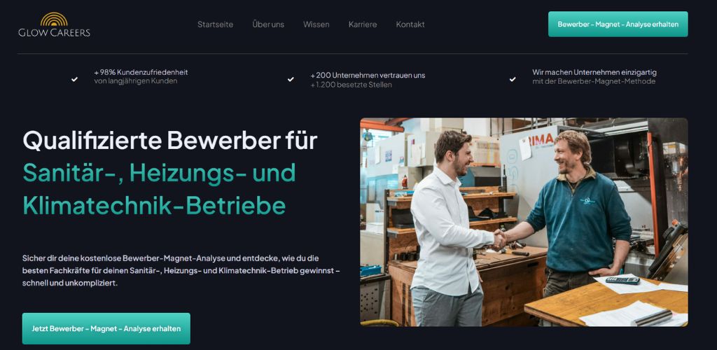 die besten recruiting agenturen für sanitär heizungs und klimatechnik glow careers