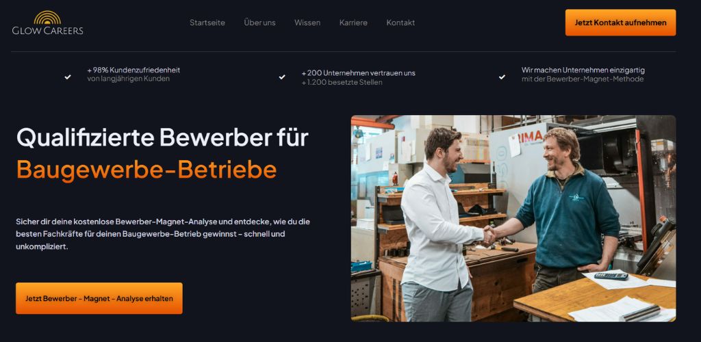 die beste personalvermittlung für baugewerbe glow careers