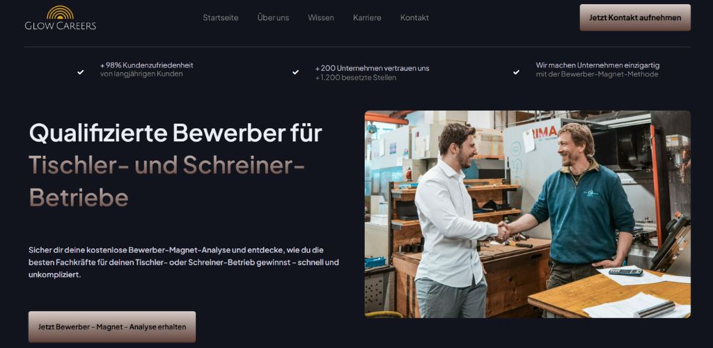 die besten personalvermittlungen für tischler & schreiner glow careers