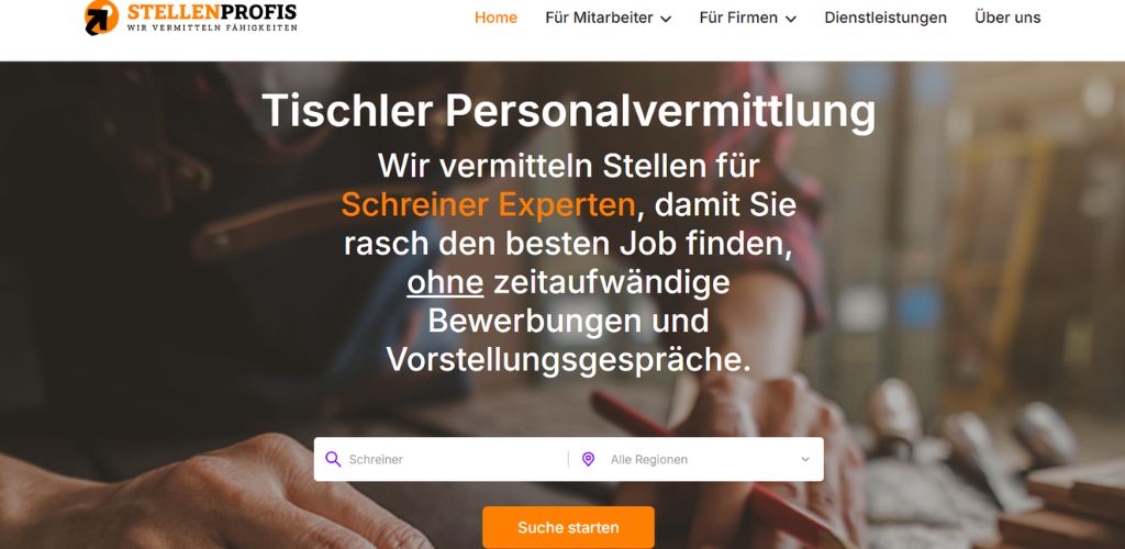 personalvermittlungen für tischler & schreiner stellenprofis
